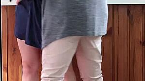 Look at this redhead babe with long legs getting creampied!