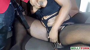 Corporate sex unfolds with a hardcore ebony doggystyle encounter