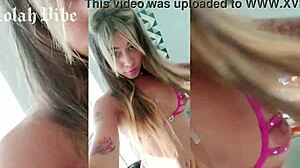 Beautiful brazilian with big ass worships legs and tits