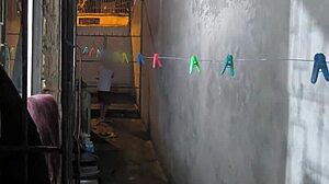 cheating housewife feels guilty having sex with neighbor in husbands bed