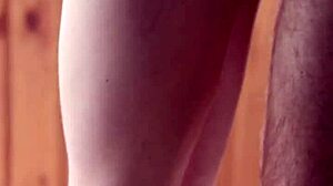 Look at this redhead babe with long legs getting creampied!