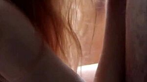 Look at this redhead babe with long legs getting creampied!