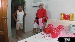 Homemade Big Tits Lana's Romantic Surprise. Fucking Dan's Buddy While He's Out!