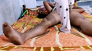 Desihotcouple's Indian Hot Wife Delivers Intense Homemade Handjob, Blowjob, And Footjob In Close-Up POV