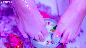 Bia Roman's Feet Get Messy