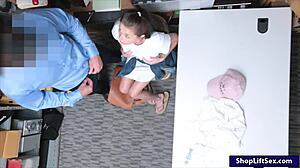 Cute Teen Theft Gets Blowjob and Screwed by LP Officer