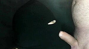 My Step Sister's Mouth Sucks Cock Hidden By Balaclava