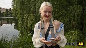 Cute Blonde Babe Daruma Rai Craves Huge Cock In Her Tight Pussy On The Street