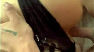 latina amateur rides big dildo at work, loving how she fucks it hard