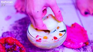 Bia Roman's Feet Get Messy