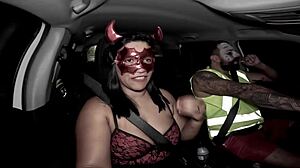 she returned from halloween party all fucked and cummed