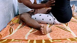 Desihotcouple's Indian Hot Wife Delivers Intense Homemade Handjob, Blowjob, And Footjob In Close-Up POV