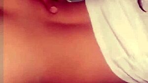 Beautiful brunette amateur with small tits gets fucked bent over in bedroom?