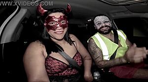 she returned from halloween party all fucked and cummed