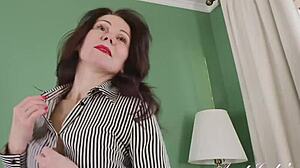 Auntjudys - 46yo Amateur Milf Lana - Bedtime Lingerie Masturbation