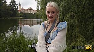 Cute Blonde Babe Daruma Rai Craves Huge Cock In Her Tight Pussy On The Street