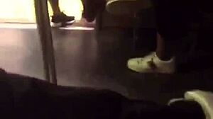 Big Ass Girl on Train Gets Groped by Sneaky Hands in Public