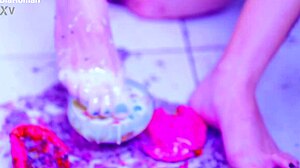 Bia Roman's Feet Get Messy