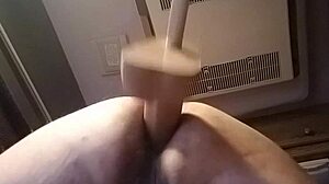Intense doggy dildo solo