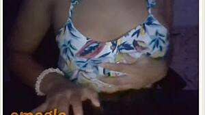 Teen shows big tits on webcam