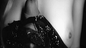 She reaches orgasm from blowjob on small tits