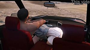 franklin gets a hooker service in gta 5 car game