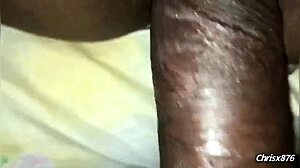 black cock drilling tight anal in close-up action