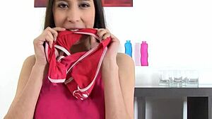 ever seen a hot babe sip her own pee in fetish play?