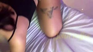 Asian bombshell rides big black cock in cinema fur