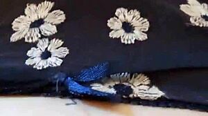 Gretala shows off her hairy pussy and thong