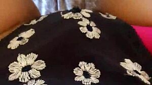 Gretala shows off her hairy pussy and thong