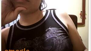 Teen shows big tits on webcam