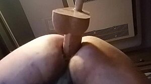 Intense doggy dildo solo