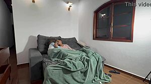 Fucking wife while cuckold watches