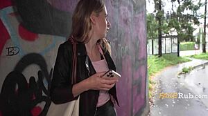 sweet ukrainian blonde picked up and fucked on the street for cash