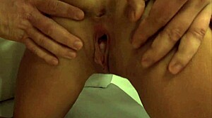 Fucking slutty brunette secretary in office with heels!