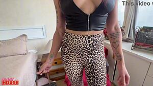 naughty housewife cheating on cuckold husband at home 😈