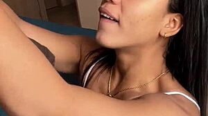 Sloppy Blowjob on Video Call with Husband Watching