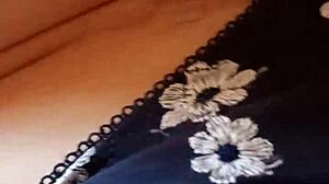 Gretala shows off her hairy pussy and thong