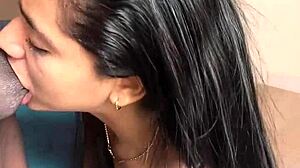 Sloppy Blowjob on Video Call with Husband Watching