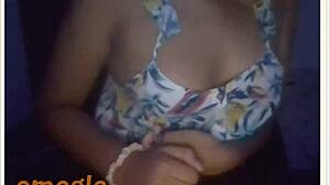 Teen shows big tits on webcam