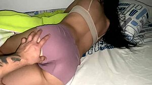 I couldn't resist my friend's cute brunette girlfriend lying there and fucked her hard until I came