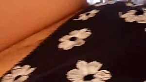 Gretala shows off her hairy pussy and thong