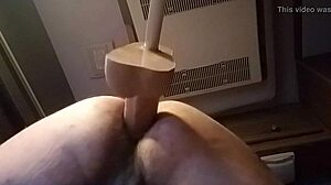 Intense doggy dildo solo