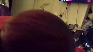 wife gives blow job deep throat