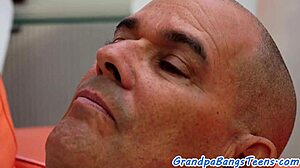 Sweet Teen 18+ Loves Taste of Grandpa's Cum in Blowjob