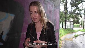 sweet ukrainian blonde picked up and fucked on the street for cash