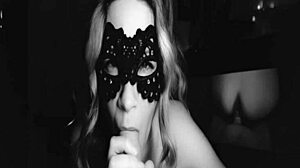 She reaches orgasm from blowjob on small tits