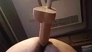 Intense doggy dildo solo