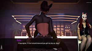 Kate in Stockings Cosplay at Outdoor College Game